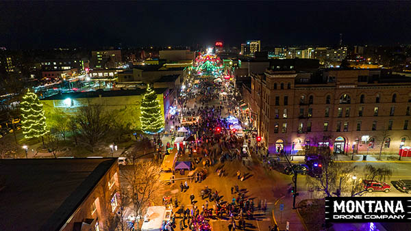 2023 bozeman mt christmas stroll aerial view thumbnail