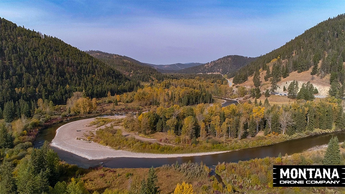 Blackfoot River Montana Fall Aerial Photograph