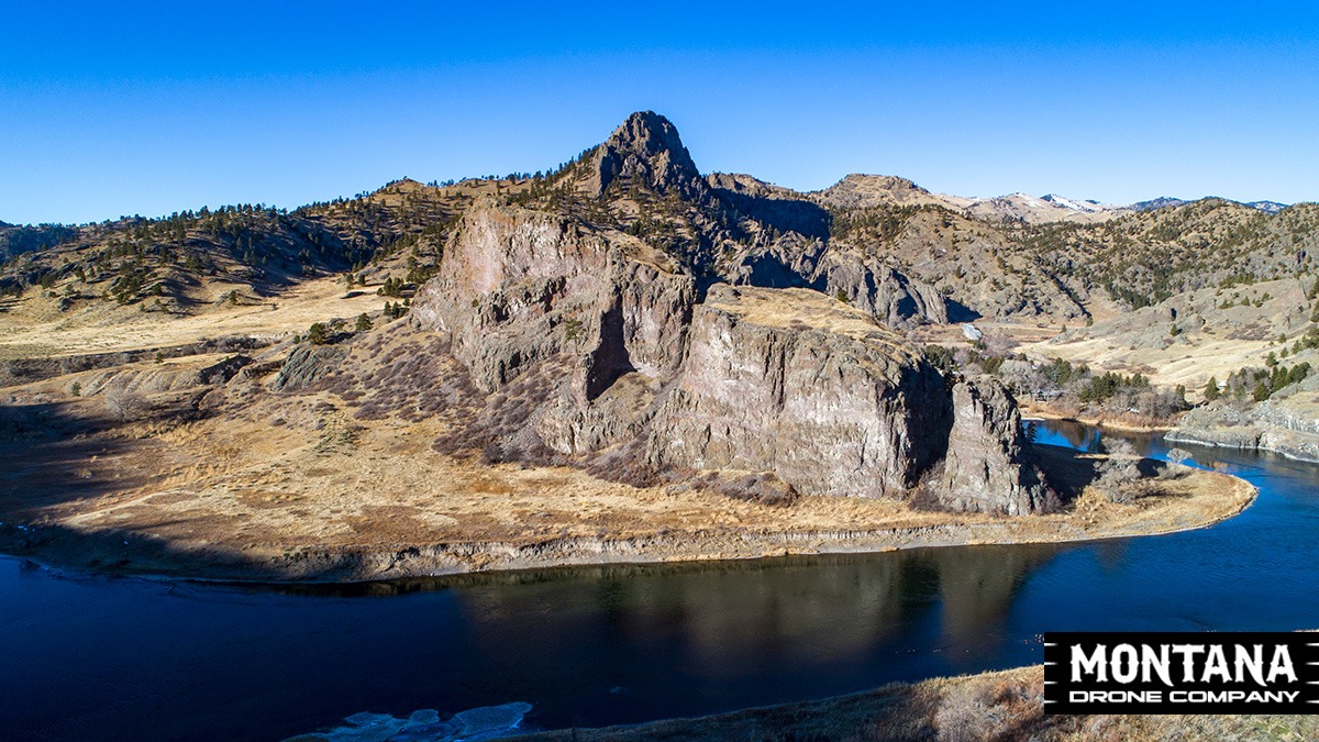 Cascade Laccolith Rocks On The Missouri River Wolf Creek Canyon Montana