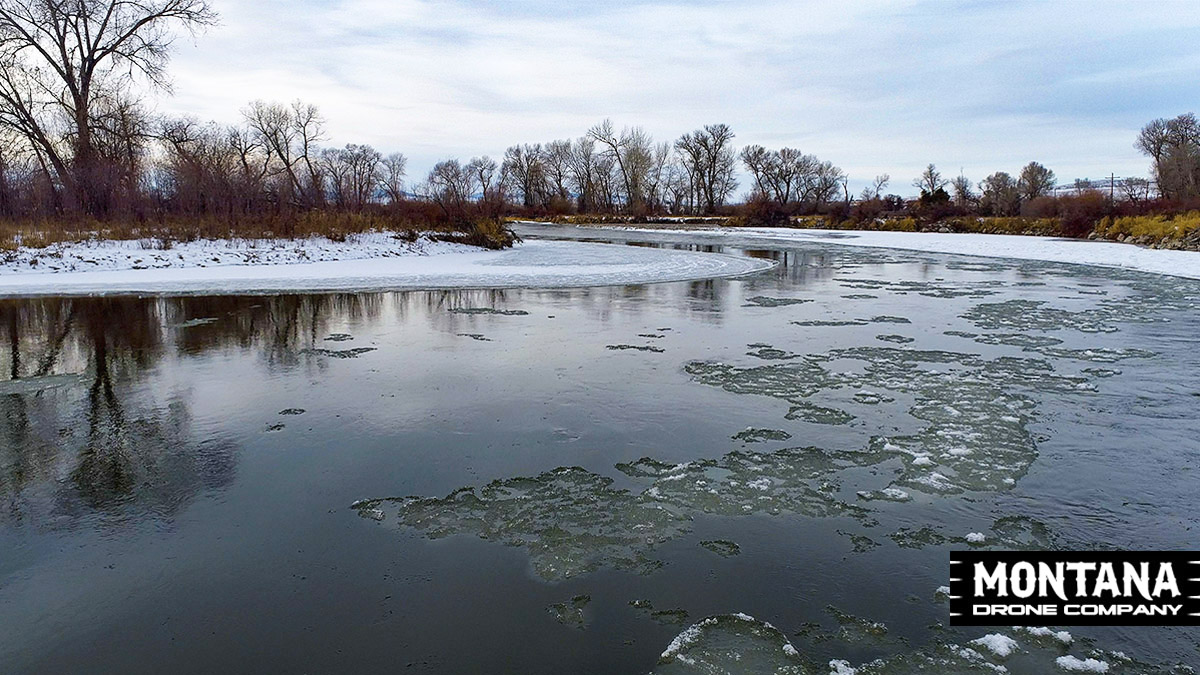 Drifting Away Ice Drifting Down The Jefferson River Three Forks Mt
