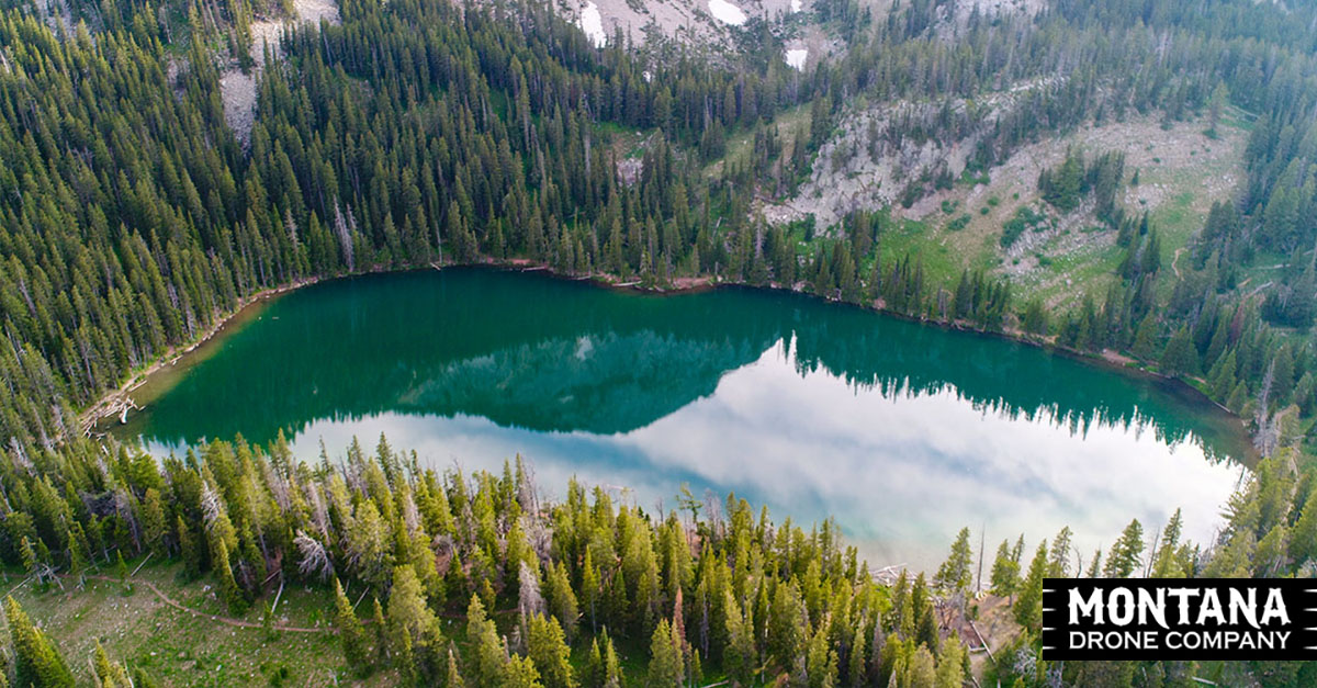 Fairy Lake Outside Bozeman MT Bridger Mountains | Drone Aerial Views