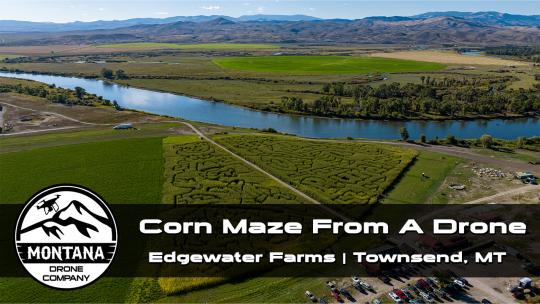 filming corn maze with drone halloween drone fun helena drone company thumbnail