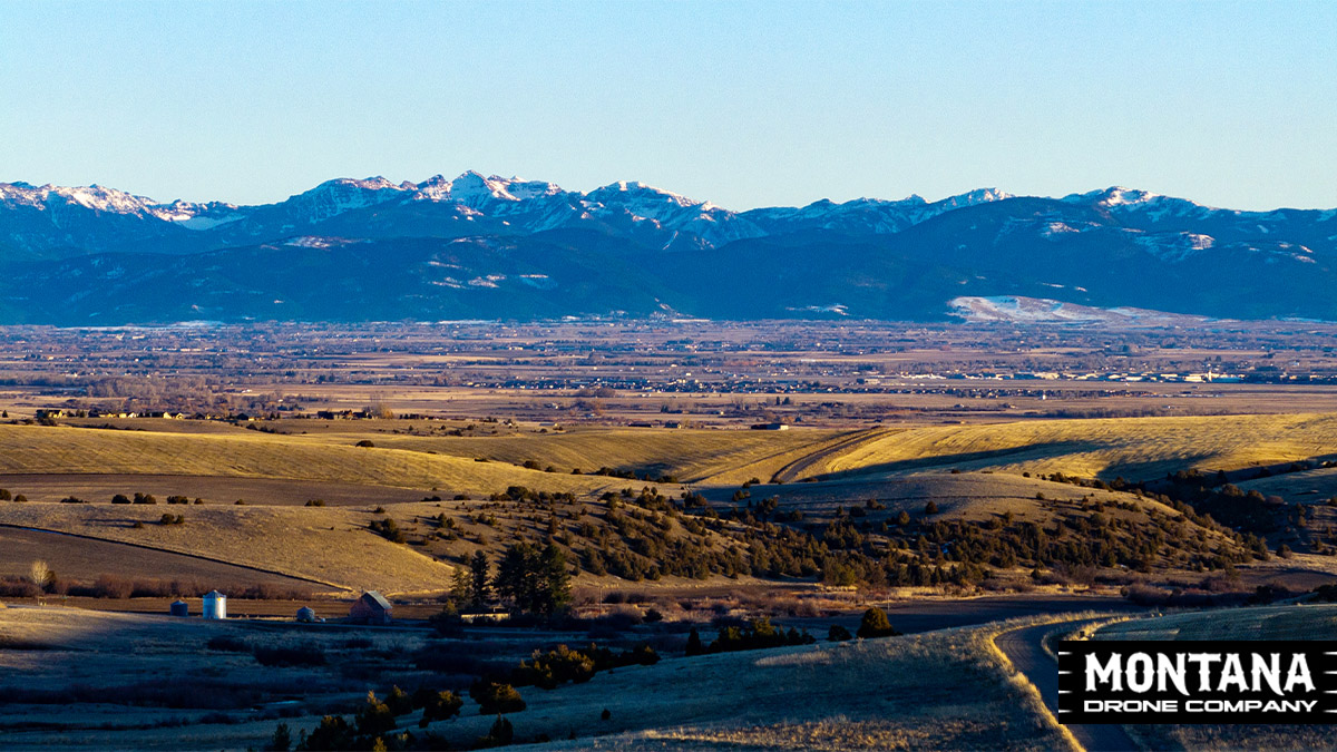 Gallatin Valley Overlook With Mountain Snow