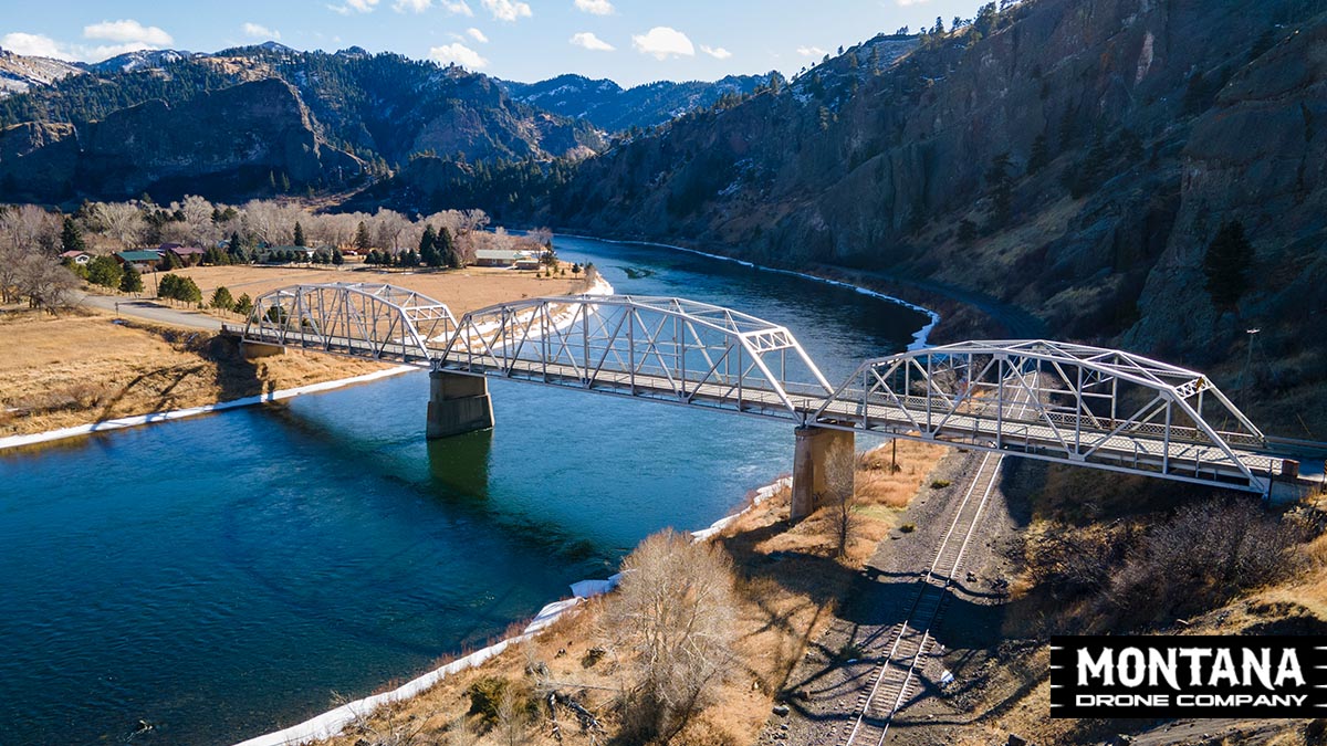 Hardy Bridge Photograph Missouri River Aerial Drone Photo