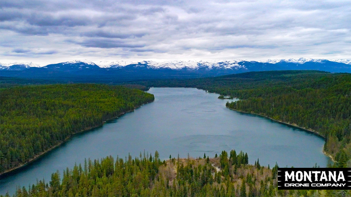 Holland Lake Montana Flathead National Forest Aerial Photograph Pilot Doneen