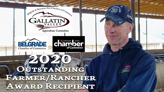 Leland Heidema From Plain Vista Dairy 2020 Gallatin County Rancher Farmer Award Winner 
