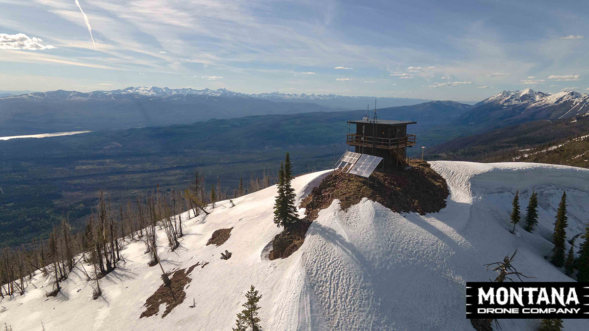 May Morrell Fire Lookout Tower Seeley Lake Montana Aerial Photo