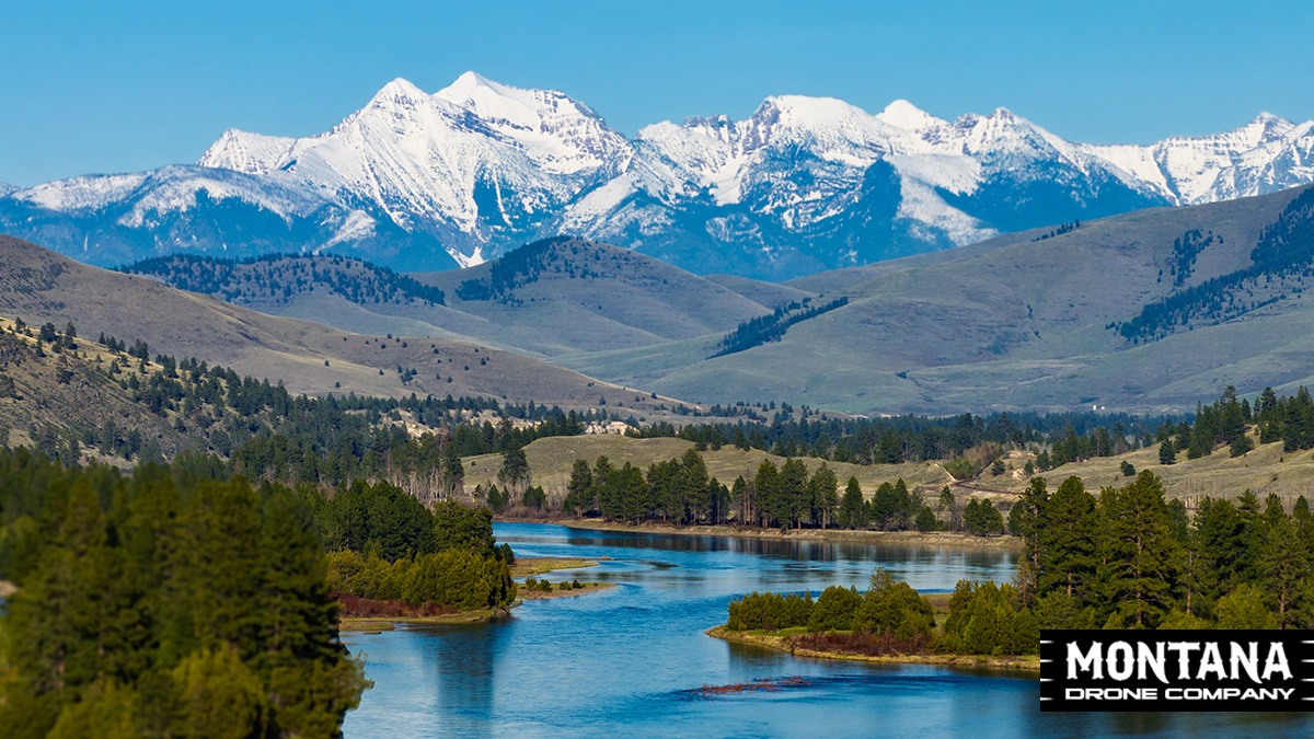 Mcdonald Peak And Flathead River Montana Spring