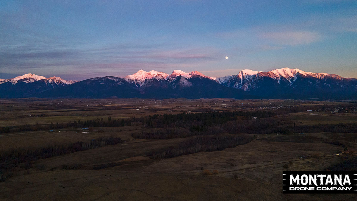 Mission Mountains Alpenglow Montana Sunset