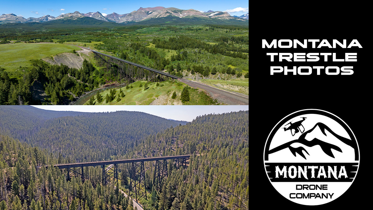 Montana Train Trestles Over Rivers And Valleys