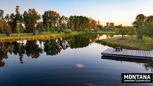 Private Fishing Pond At Sunset Bozeman Montana 