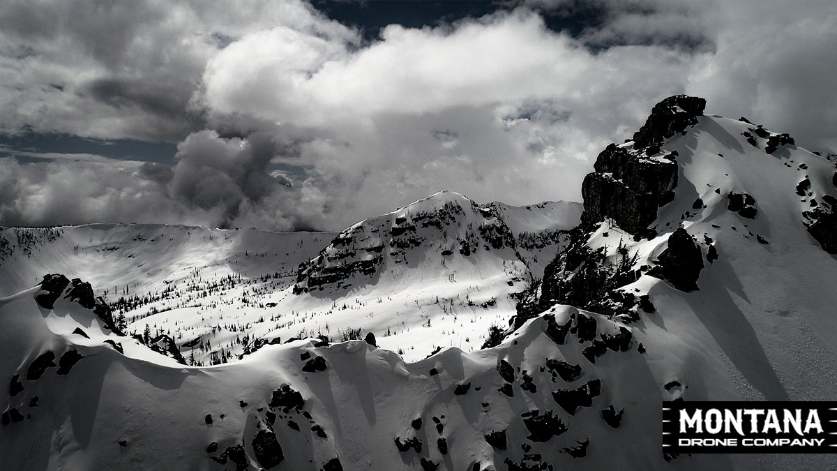 Untouched Montana Mountains Snow Covered Rocky Terrain