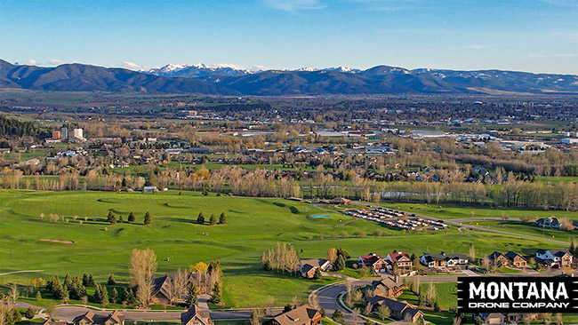 Spring View Of Gallatin Range Behind Bozeman Montana