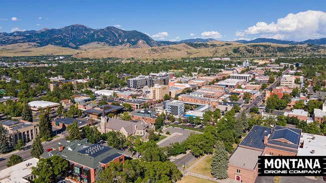 Summer View Of Downtown Bozeman Montana