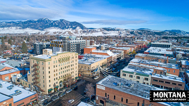 Winter View Of Downtown Bozeman Montana