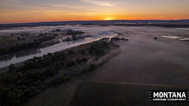 Foggy Morning On The Yellowstone By Pilot Fischer